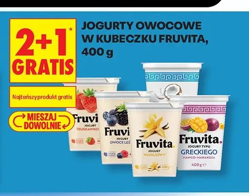 Jogurt owocowy truskawkowy Fruvita promocja w Biedronka