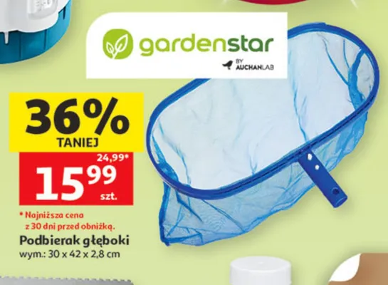 Podbierak głęboki gardenstar 30x42x2,8cm promocja w Auchan