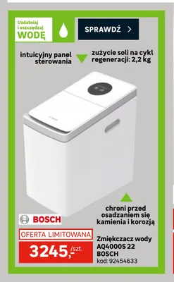 Zmiękczacz wody AQ4000S 22 Bosch promocja w Leroy Merlin