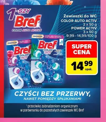 Zawieszki do WC Power Activ 3-pak Bref promocja w Carrefour