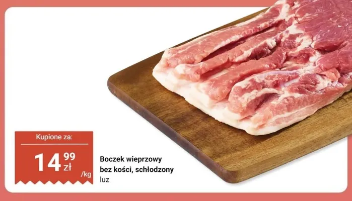 Boczek wieprzowy bez kości schłodzony luz promocja w Dino
