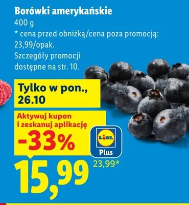 Borówki amerykańskie promocja w Lidl