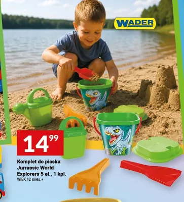 Komplet do piasku Wader Jurassic World Explorers promocja w Twój Market