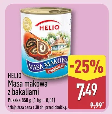 Masa makowa z bakaliami promocja w Aldi