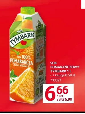 Sok pomarańczowy Tymbark promocja w Selgros