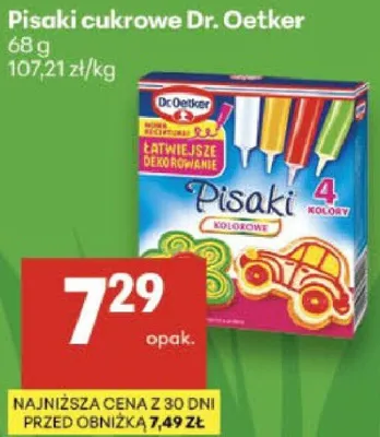 Pisaki cukrowe Dr. Oetker promocja w Delikatesy Centrum