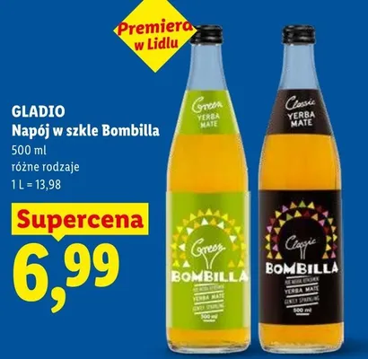 Napój w szkle Gladio Bombilla Classic promocja w Lidl