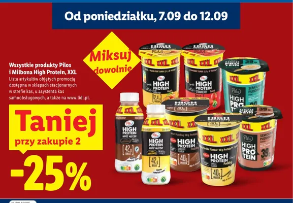 Napój mleczny Pilos High Protein XXL czekoladowy promocja w Lidl