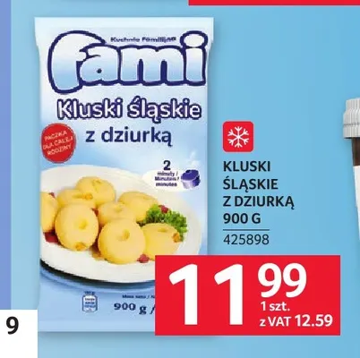 Kluski śląskie z dziurką Fami promocja w Selgros