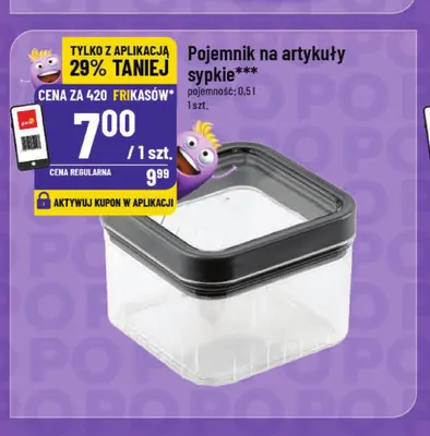 Pojemnik na artykuły sypkie 0,5 l promocja w POLOmarket