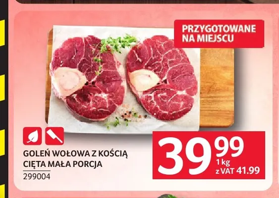 Goleń wołowa z kością cięta mała porcja promocja w Selgros