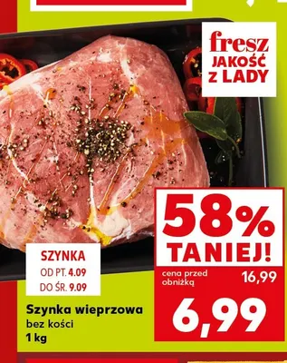 Szynka wieprzowa bez kości Fresz promocja w Kaufland