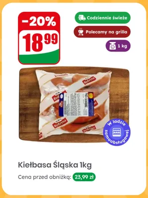 Kiełbasa Śląska Agro Rydzyna promocja w Dino