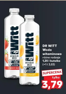 Woda witaminowa o smaku cytryny Dr Witt promocja w Kaufland
