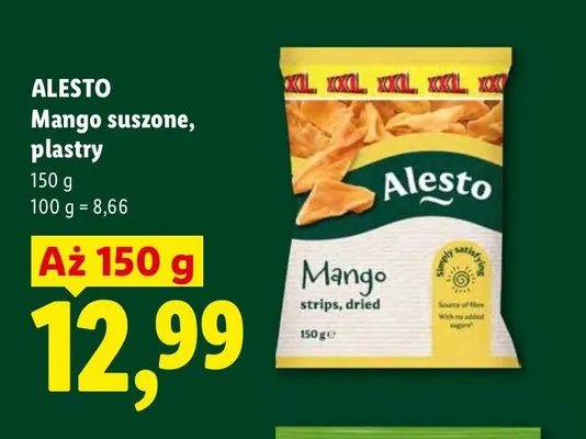 Mango suszone plastry Alesto promocja w Lidl
