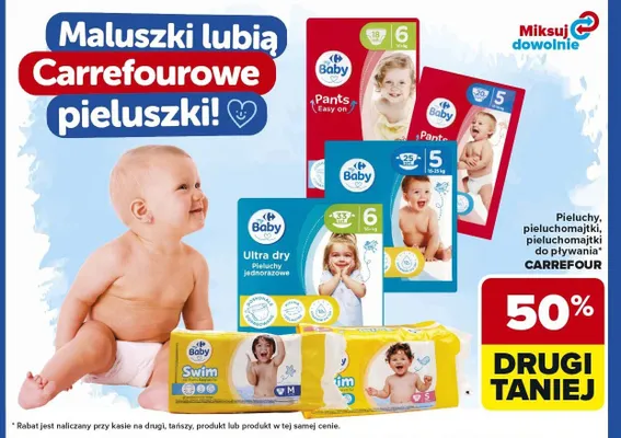 Pieluchy Carrefour promocja w Carrefour Market