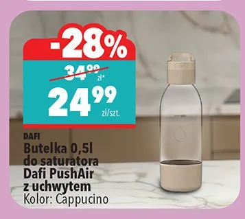 Butelka 0,5l do saturatora Dafi PushAir z uchwytem promocja w Biedronka