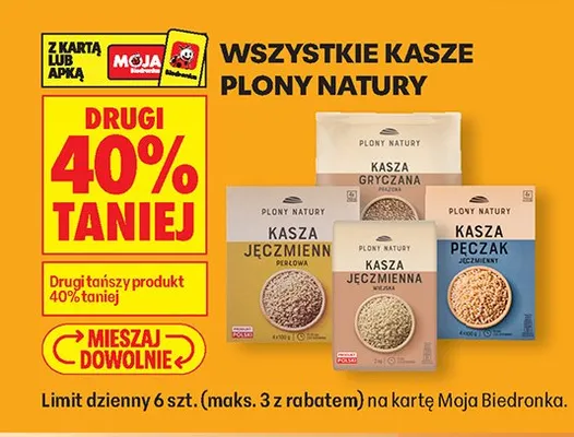 Wszystkie kasze Plony Natury promocja w Biedronka