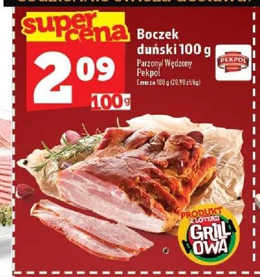 Boczek duński parzony wędzony Pekpol promocja w TOPAZ