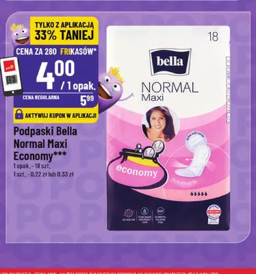 Podpaski Bella Normal Maxi Economy promocja w POLOmarket