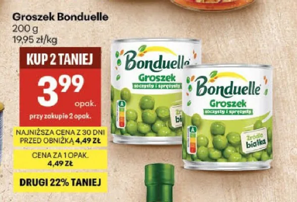 Groszek Bonduelle promocja w Delikatesy Centrum