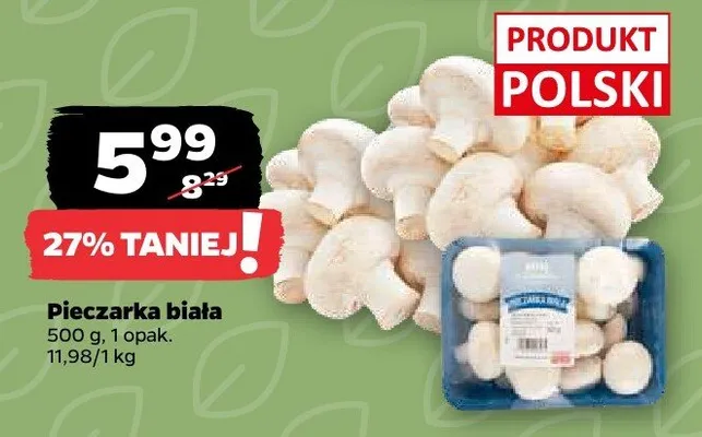 Pieczarka biała promocja w Netto
