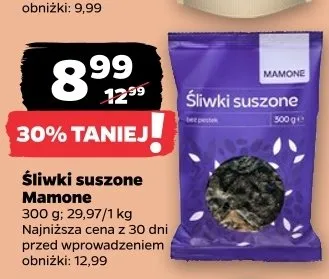 Śliwki suszone Mamone promocja w Netto
