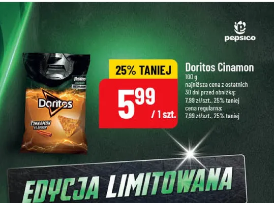 Chipsy Doritos Cinamon promocja w POLOmarket