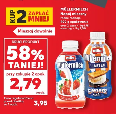 Napój mleczny S'mores Müllermilch promocja w Kaufland