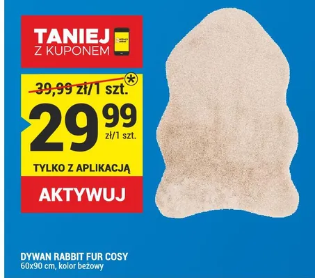 Dywan Rabbit Fur Cosy promocja w Merkury Market