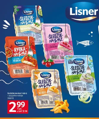Śledzik na raz w sosie grzybowym kurki Lisner promocja w Selgros