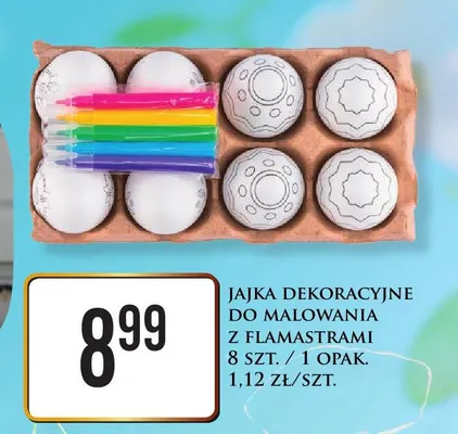 Jajka dekoracyjne do malowania z flamastrami Dino promocja w Dino