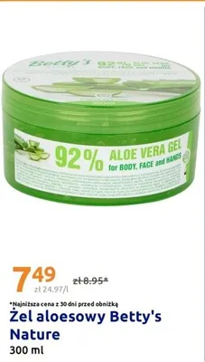 Żel aloesowy Betty's Nature promocja w Action