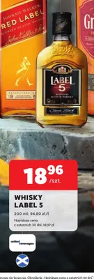 Whisky Label 5 promocja w Stokrotka