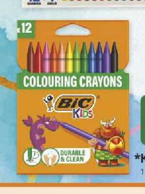 Kredki świecowe BIC Kids 12 kolorów promocja w Marketvita