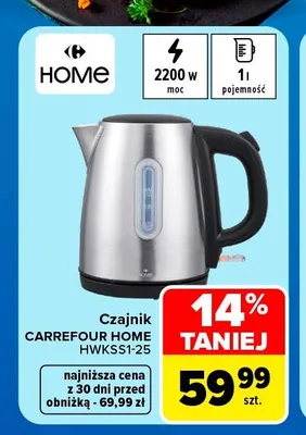 Czajnik elektryczny Carrefour Home promocja w Carrefour Market