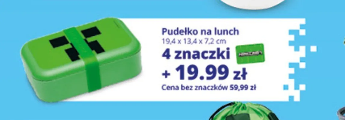 Pudełko na lunch Minecraft 19,4x13,4x7,2cm promocja w Auchan