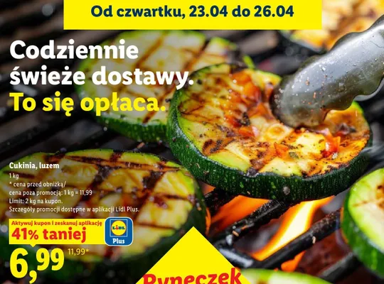 Cukinia luzem Lidl promocja w Lidl