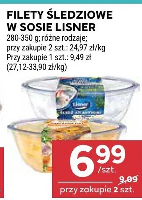 Filety śledziowe w sosie lisner promocja w Stokrotka