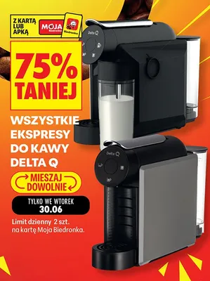 Ekspres do kawy Delta Q promocja w Biedronka
