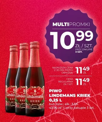 Piwo Lindemans Kriek promocja w Duży Ben