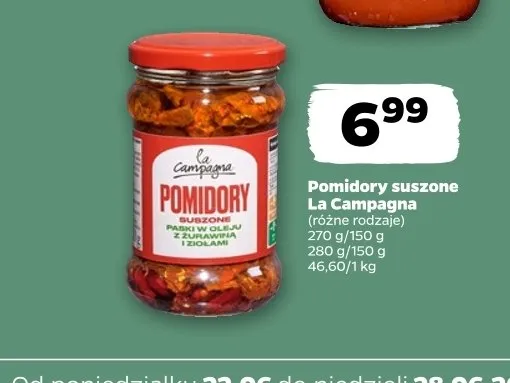 Pomidory suszone La Campagna promocja w Netto