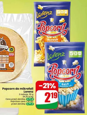 Popcorn do mikrofali Lorenz Butter promocja w Dino