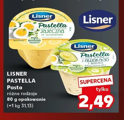 Pasta jajeczna z awokado i limonką Pastella Lisner promocja w Kaufland