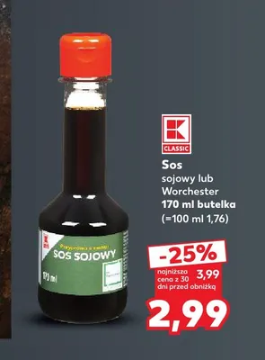 Sos sojowy K-Classic promocja w Kaufland