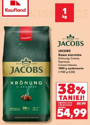 Kawa ziarnista Jacobs Espresso promocja w Kaufland