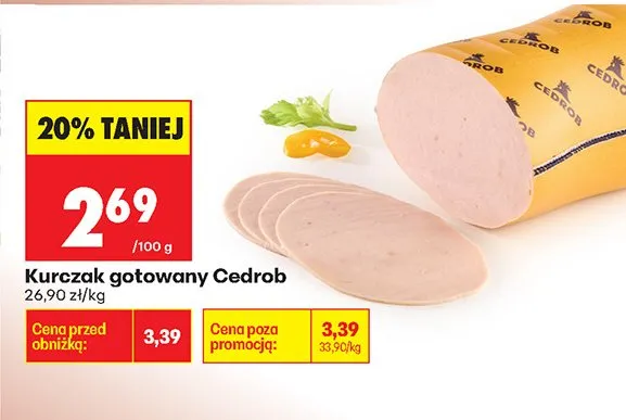 Kurczak gotowany Cedrob promocja w Biedronka