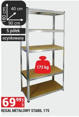 Regał metalowy Stabil 175 promocja w Merkury Market