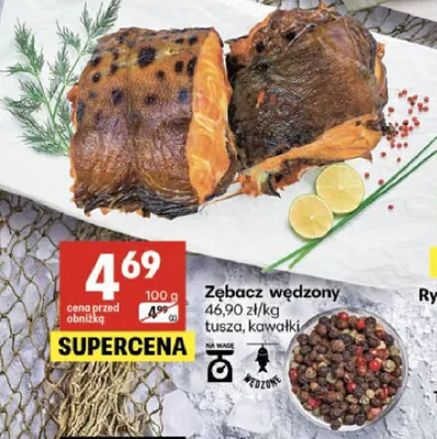 Zębacz wędzony tusza promocja w Delikatesy Centrum
