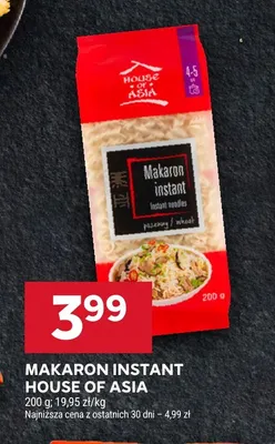 Makaron instant pszenny House of Asia promocja w Stokrotka